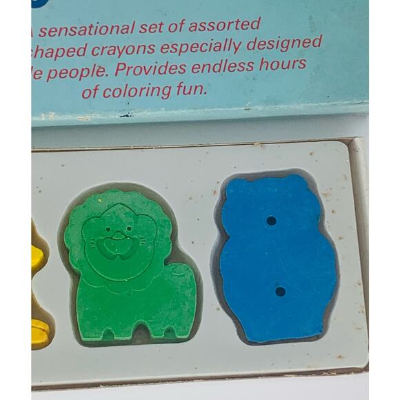 Crayon Critters Shaped Colors Dog Elephant Unicorn Lion Bear Set of 5 Non Toxic - Picture 4 of 8